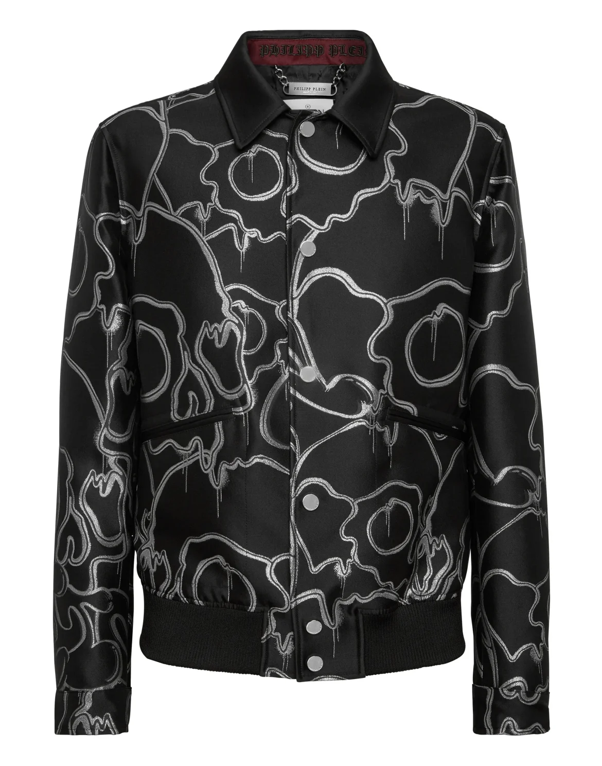 Jacquard Lurex Collared Bomber, цвет: Черный