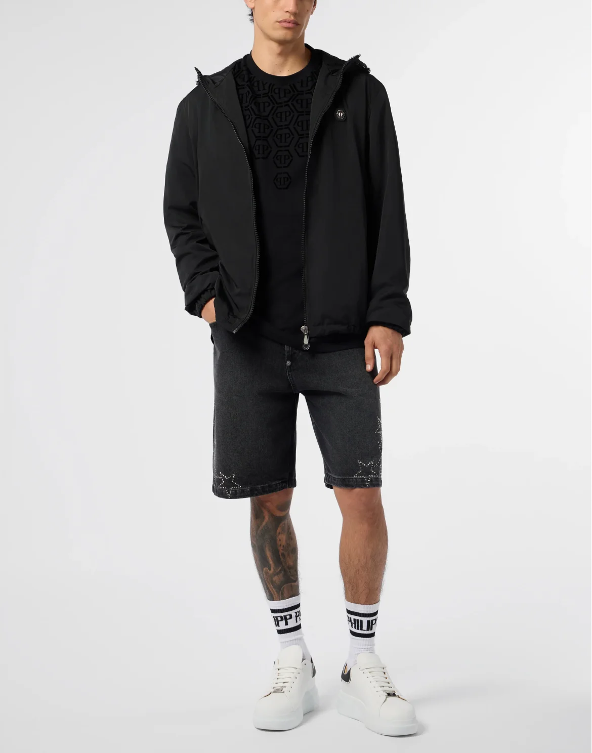 Nylon Windbreaker, цвет: Черный