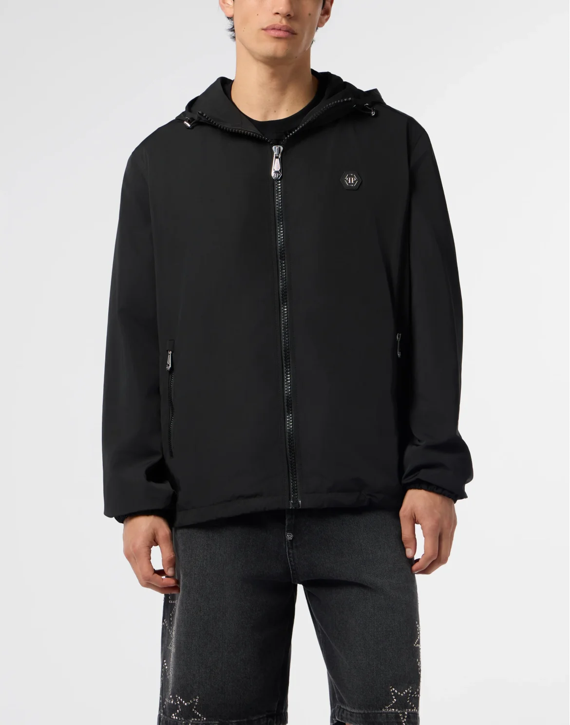 Nylon Windbreaker, цвет: Черный