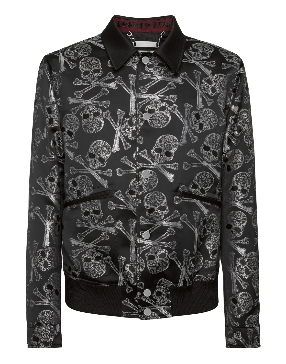 Jacquard Collared Bomber, цвет: Черный