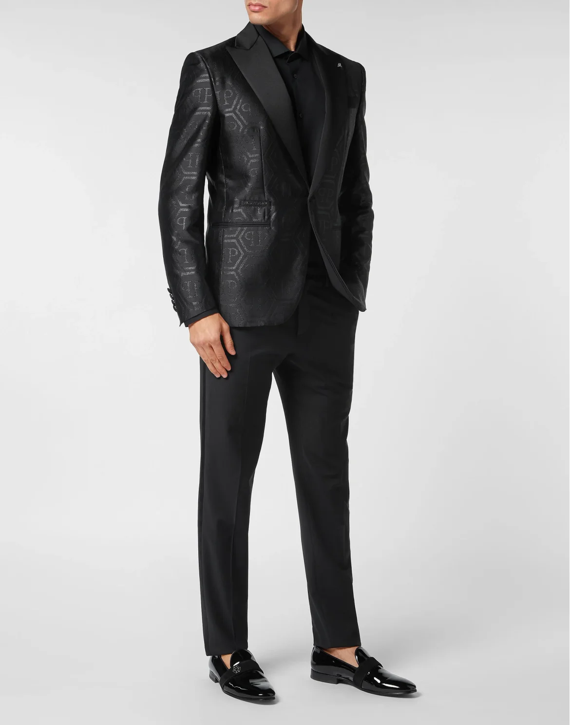 Jacquard Lurex Blazer Lord Fit Monogram, цвет: Черный