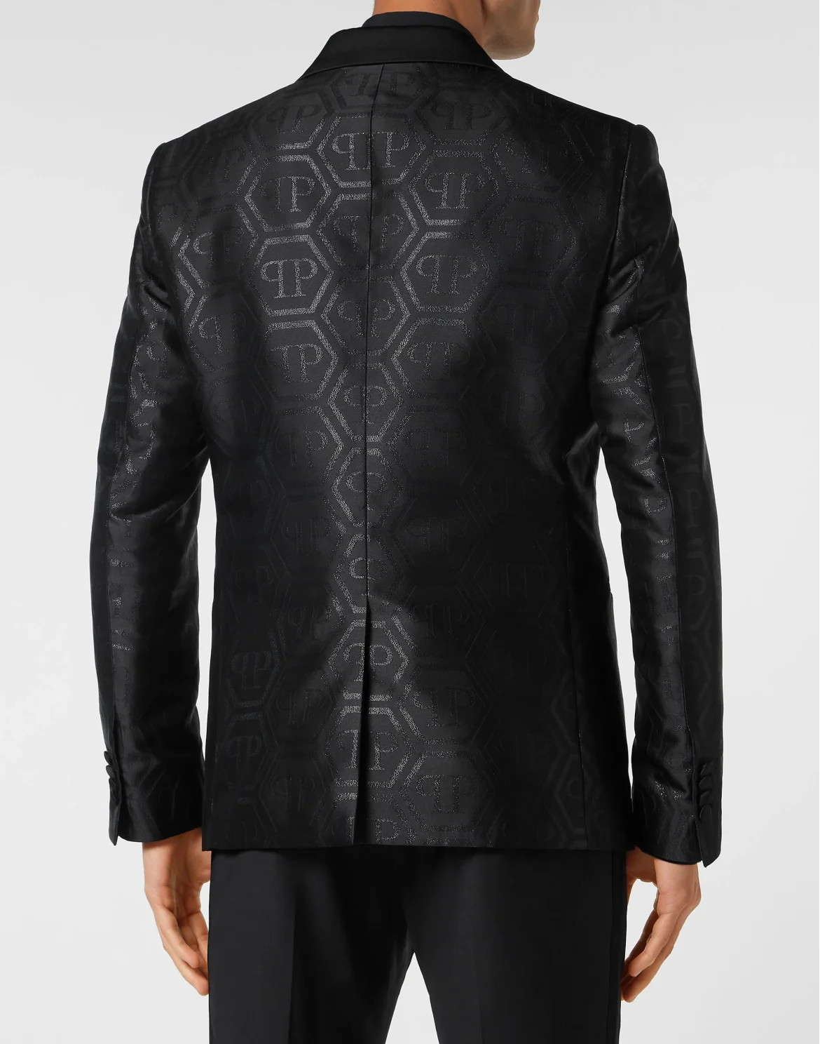 Jacquard Lurex Blazer Lord Fit Monogram, цвет: Черный
