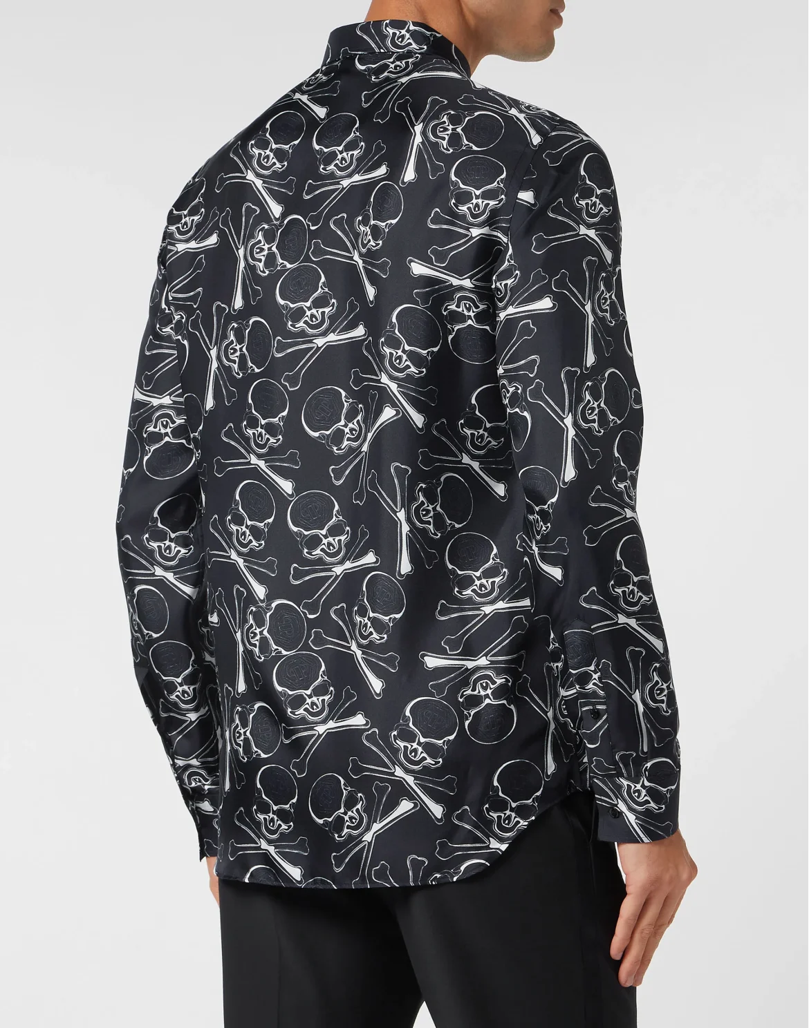 Silk Dandy Shirt Skull&Bones, цвет: Черный