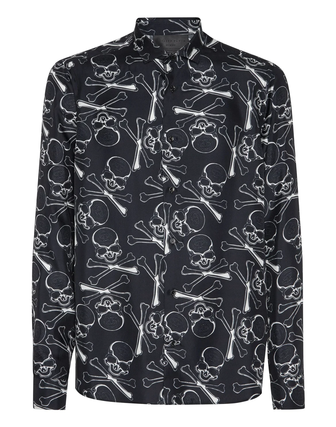 Silk Dandy Shirt Skull&Bones, цвет: Черный