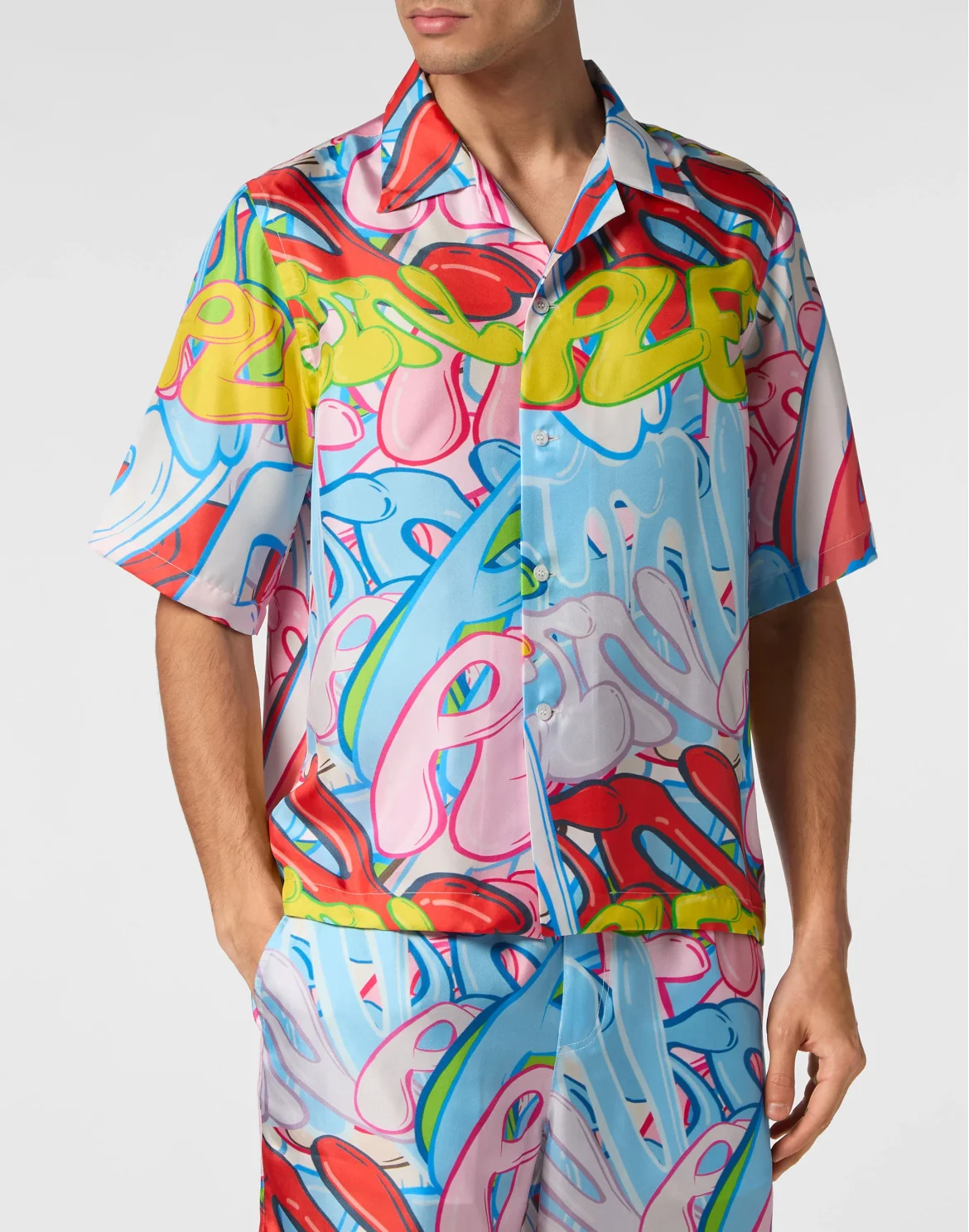 Silk Shirt SS Bombing Graffiti, цвет: Мультиколор