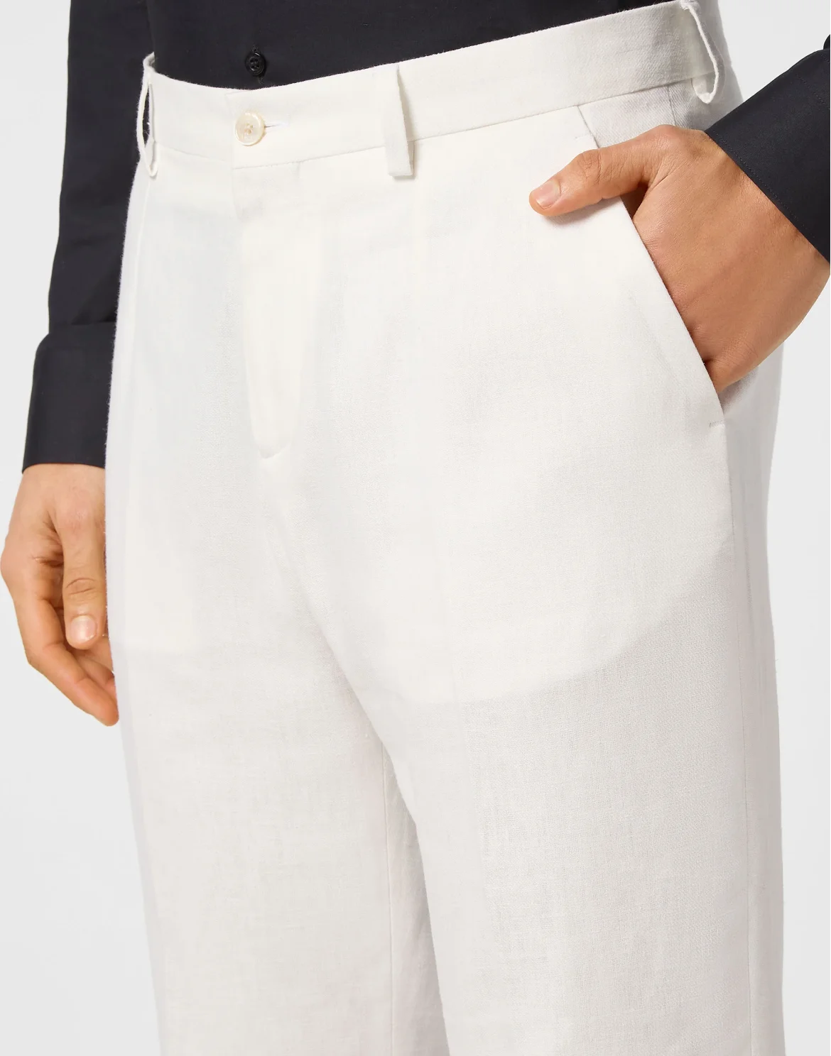 Linen Long Trousers Gigolò fit, цвет: Белый