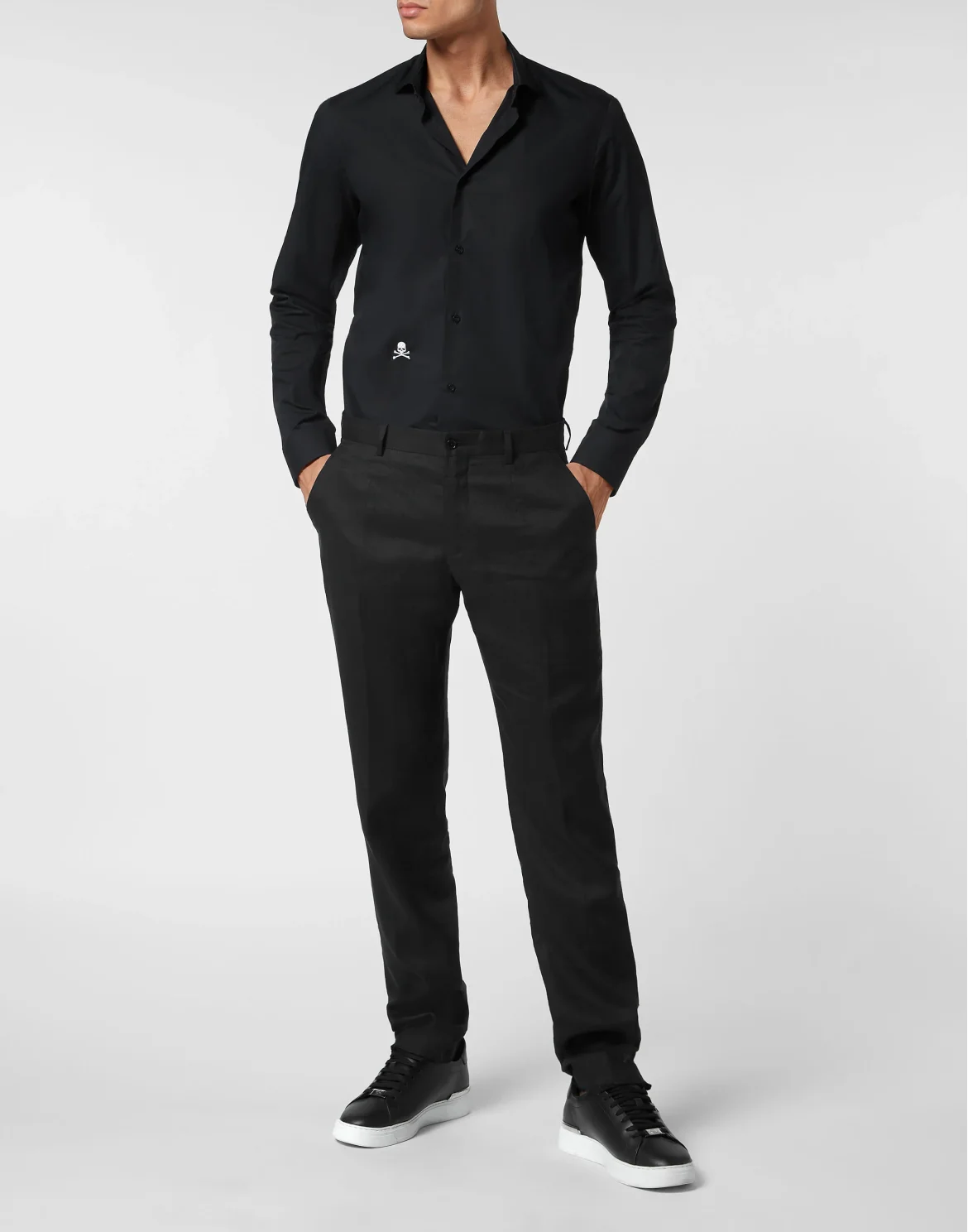 Linen Long Trousers Gigolò fit, цвет: Черный