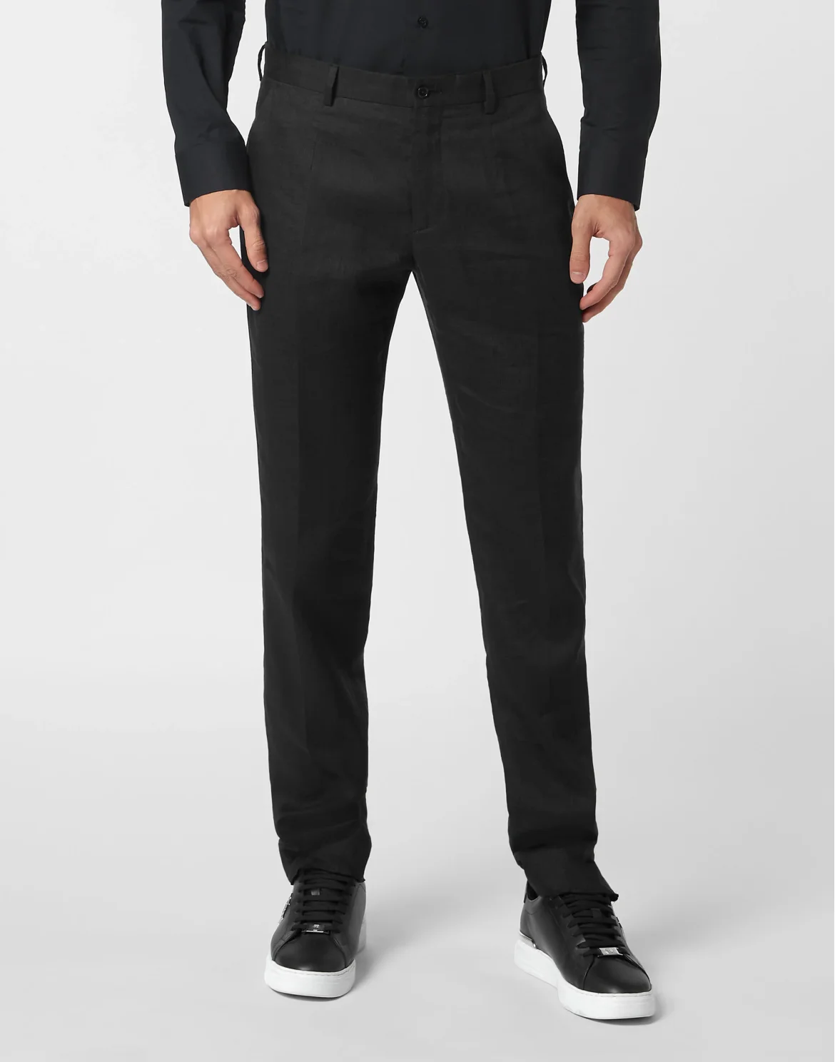 Linen Long Trousers Gigolò fit, цвет: Черный