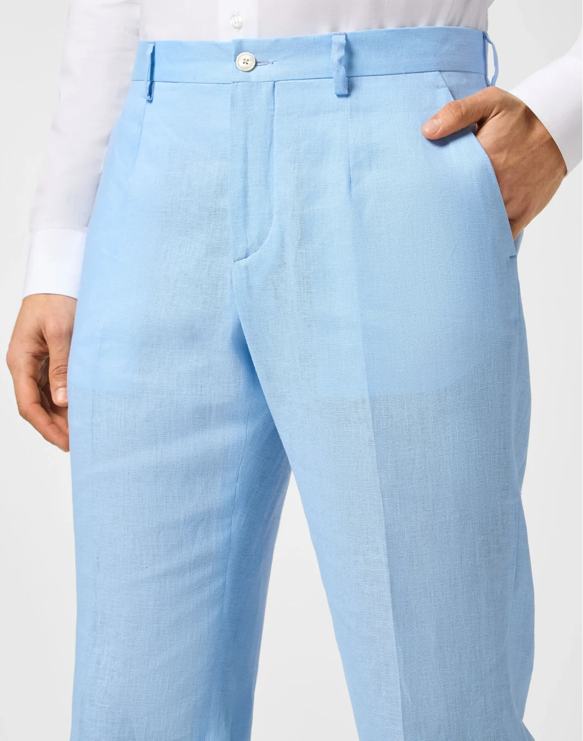 Linen Long Trousers Gigolò fit, цвет: Голубой