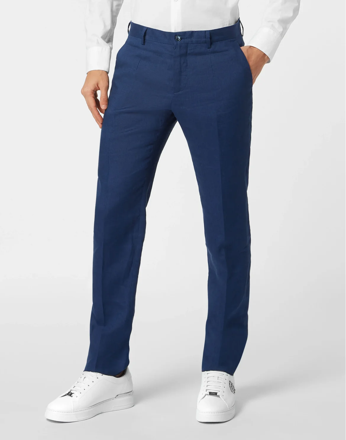 Linen Long Trousers Gigolò fit, цвет: Синий