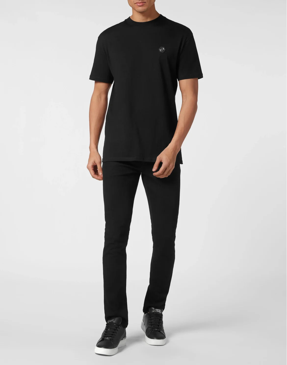 T-shirt Round Neck SS with Crystals Skull&Bones, цвет: Черный
