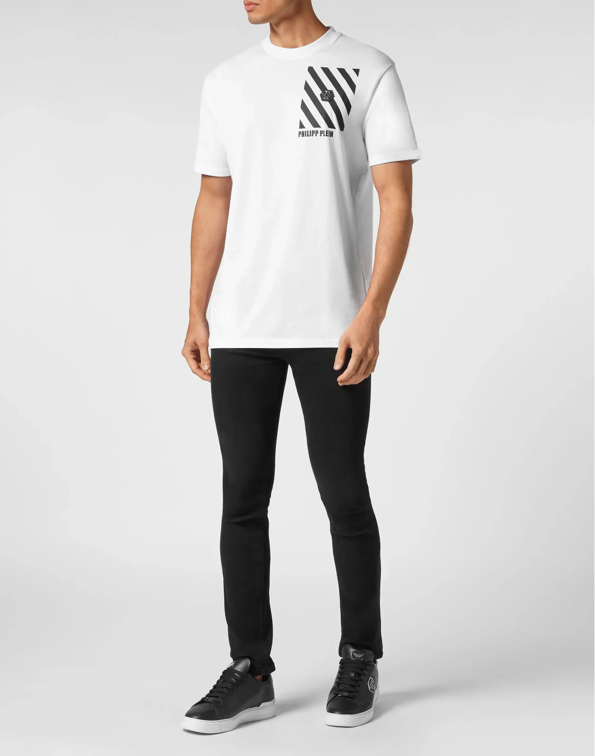 T-shirt Round Neck SS Rainbow Stripes, цвет: Белый