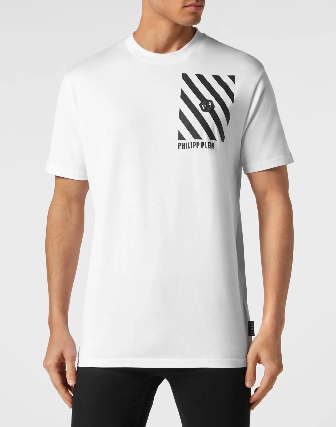 T-shirt Round Neck SS Rainbow Stripes, цвет: Белый