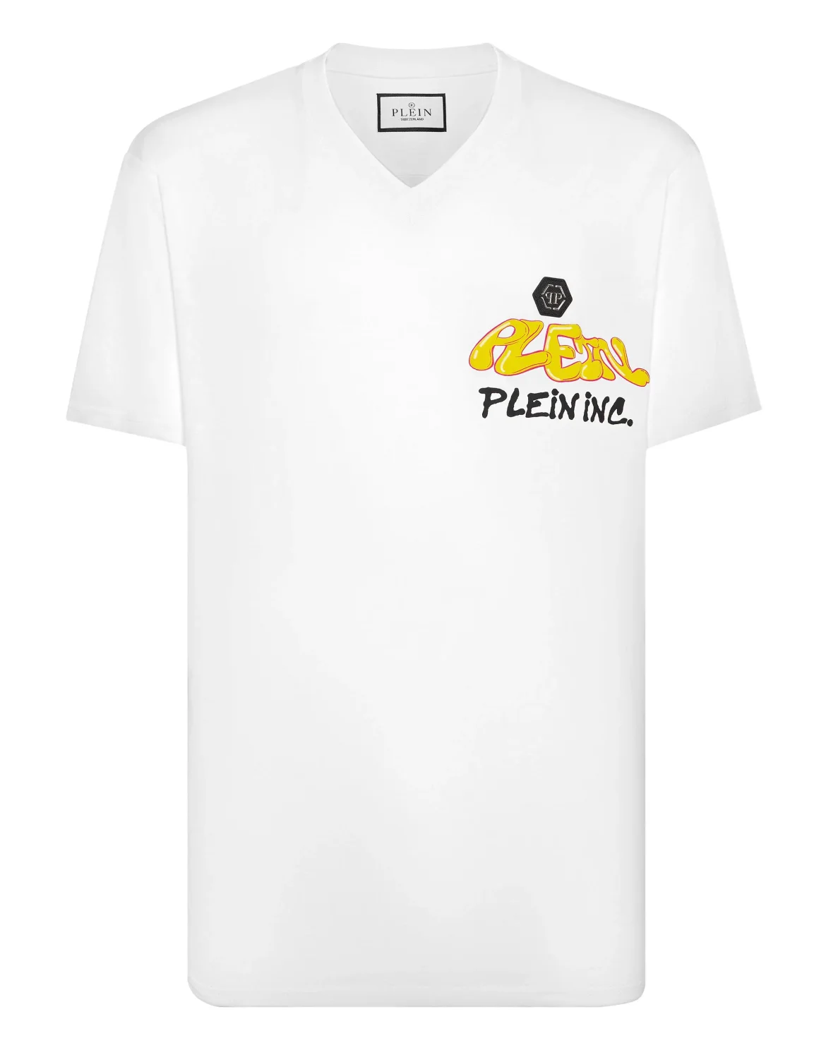 T-shirt V Neck SS Bombing Graffiti, цвет: Белый