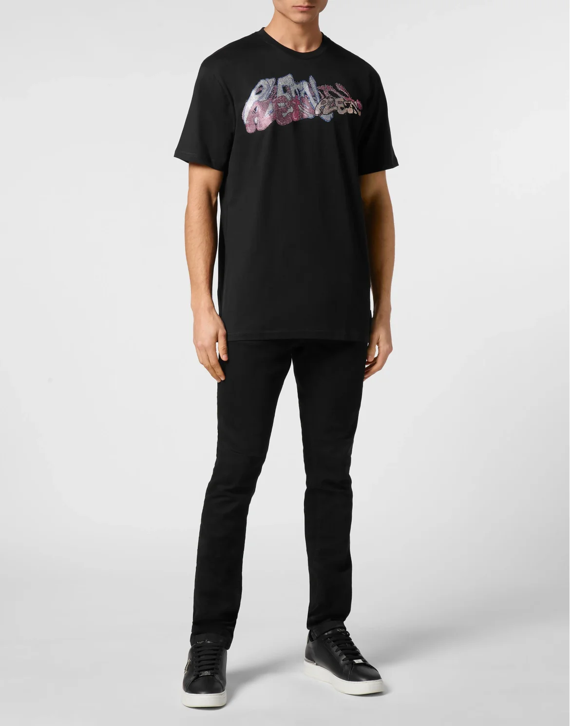 T-shirt Round Neck SS Bombing Graffiti, цвет: Черный