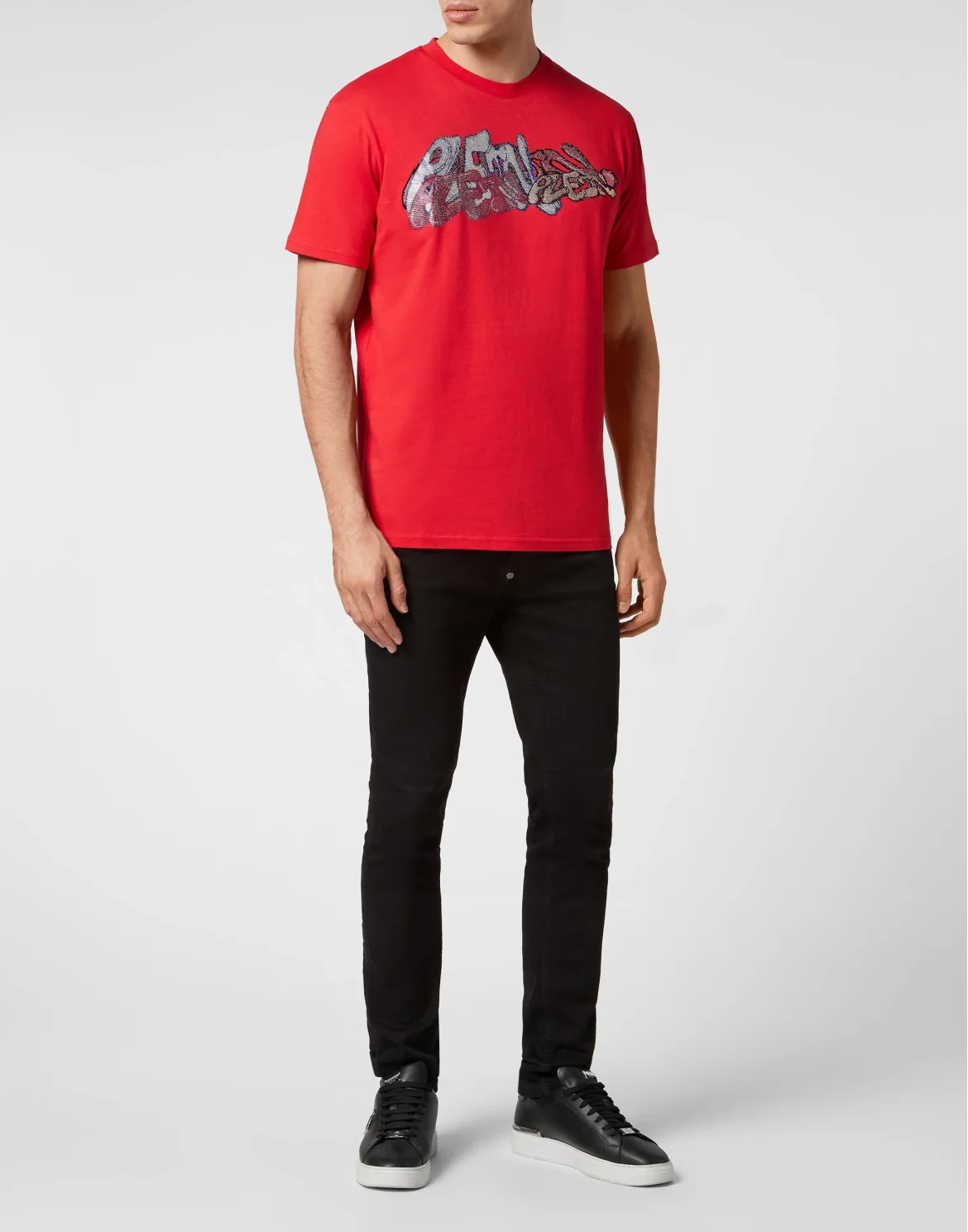 T-shirt Round Neck SS Bombing Graffiti, цвет: Красный