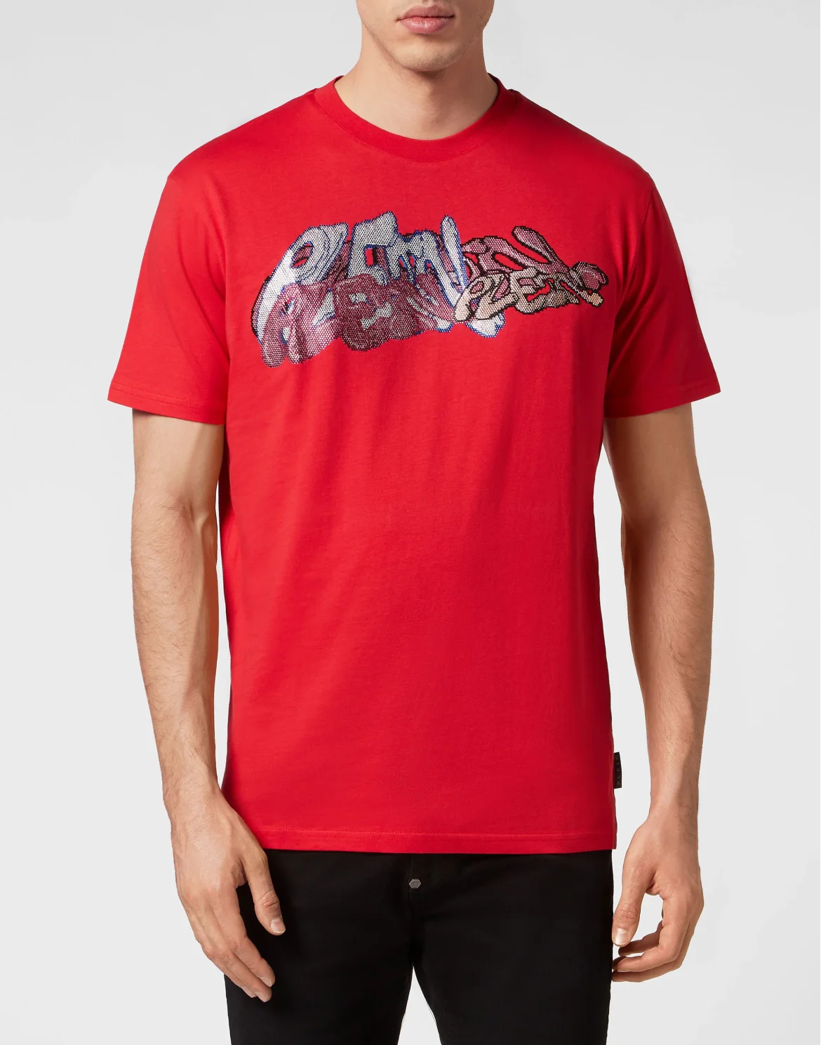 T-shirt Round Neck SS Bombing Graffiti, цвет: Красный