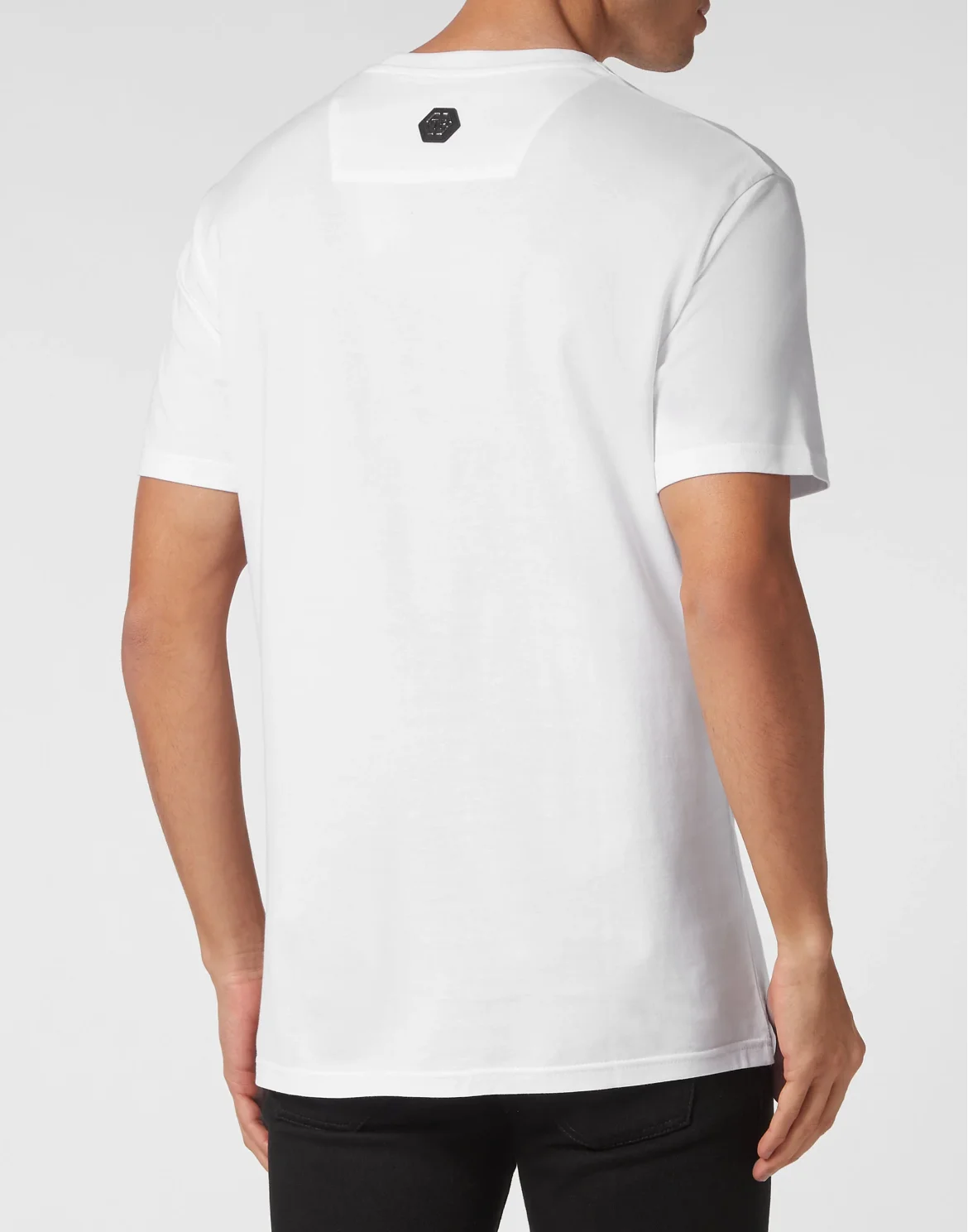 T-shirt Round Neck SS with crystals Dripping Skull, цвет: Белый