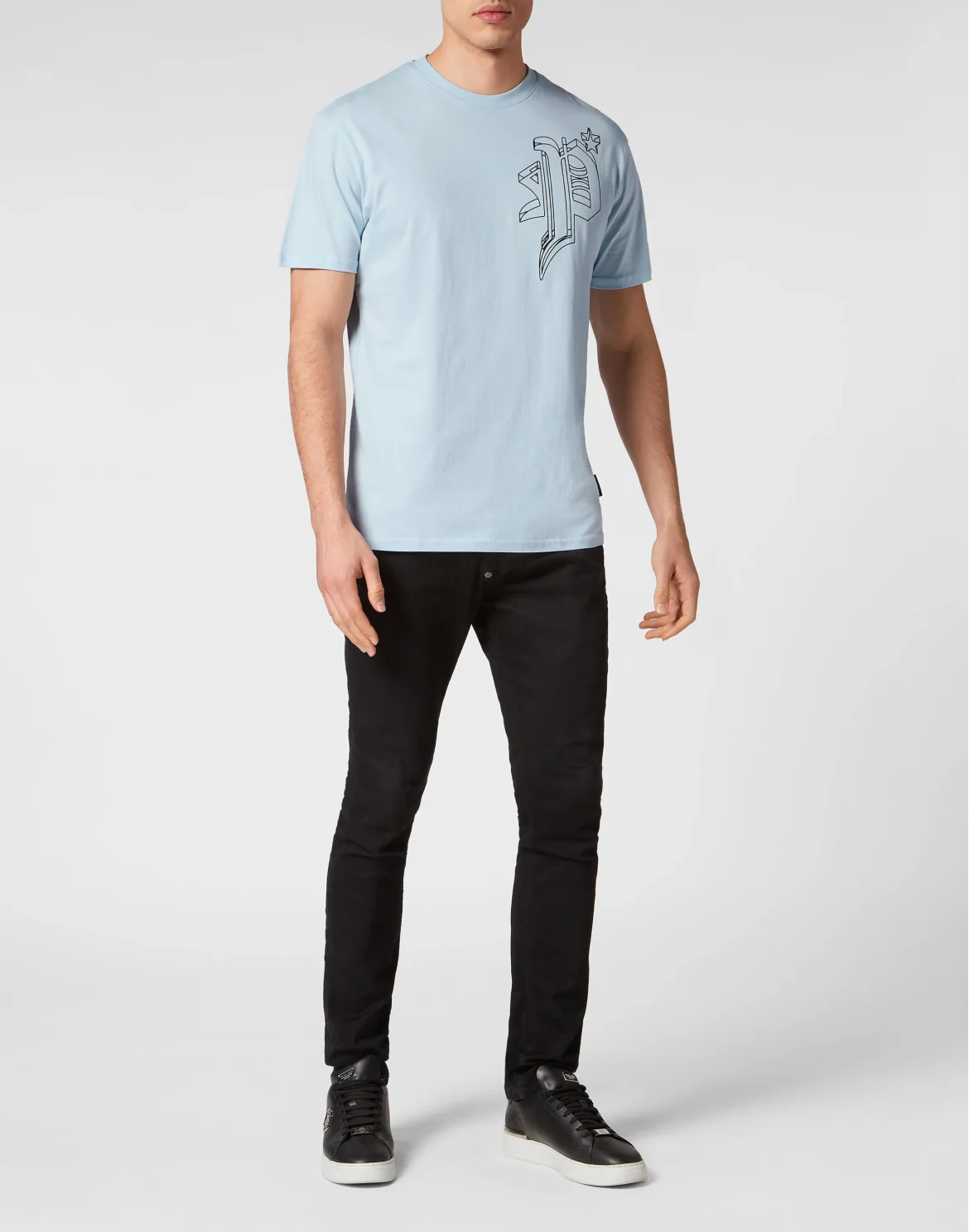 T-shirt Round Neck SS Wire Frame, цвет: Голубой
