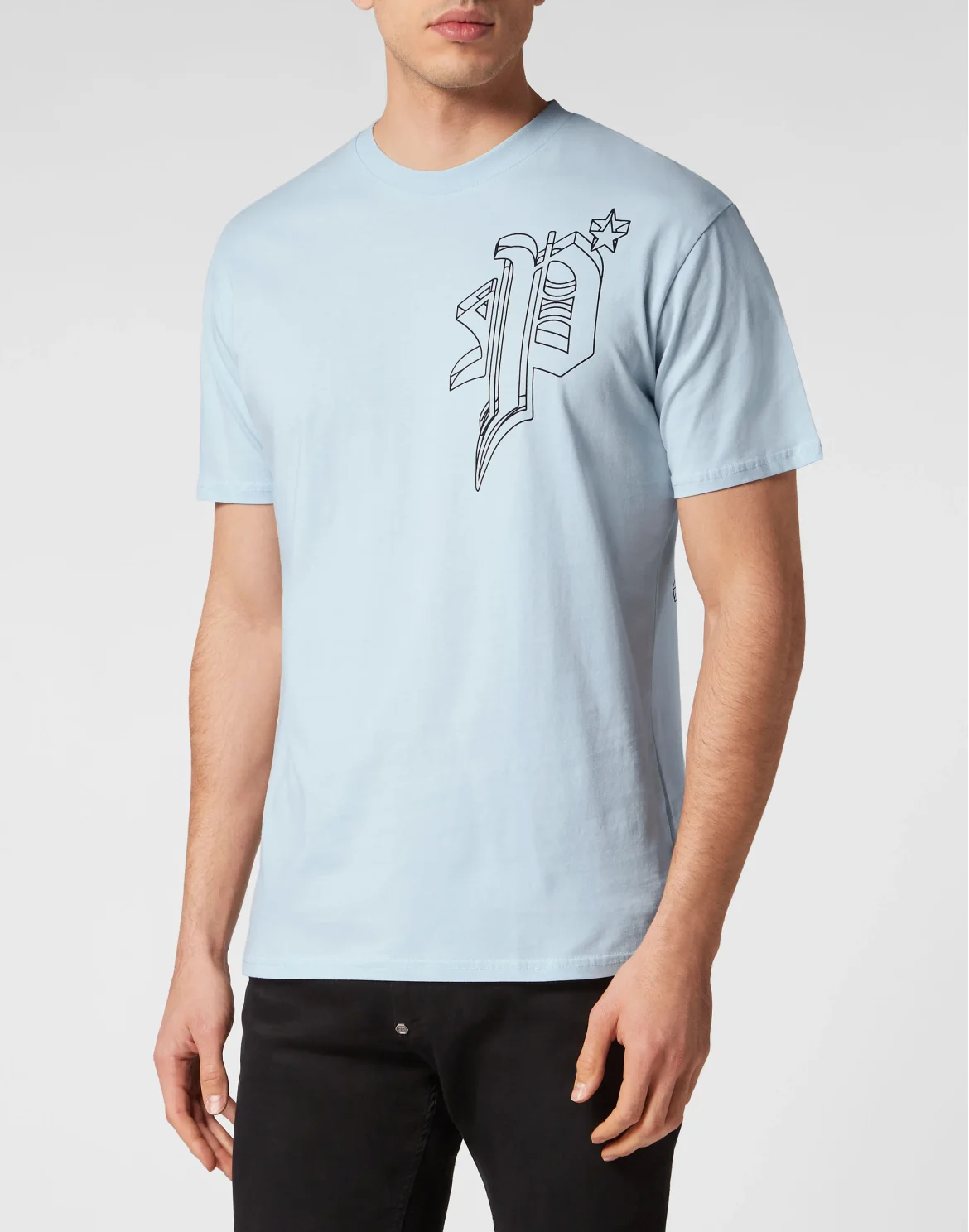 T-shirt Round Neck SS Wire Frame, цвет: Голубой