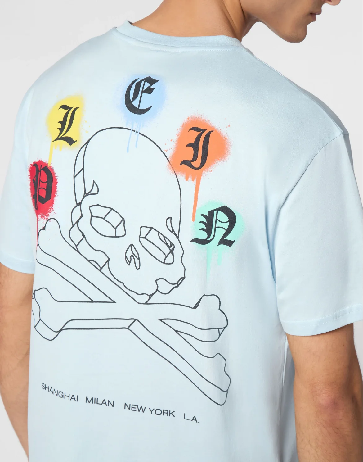 T-shirt Round Neck SS Wire Frame, цвет: Голубой