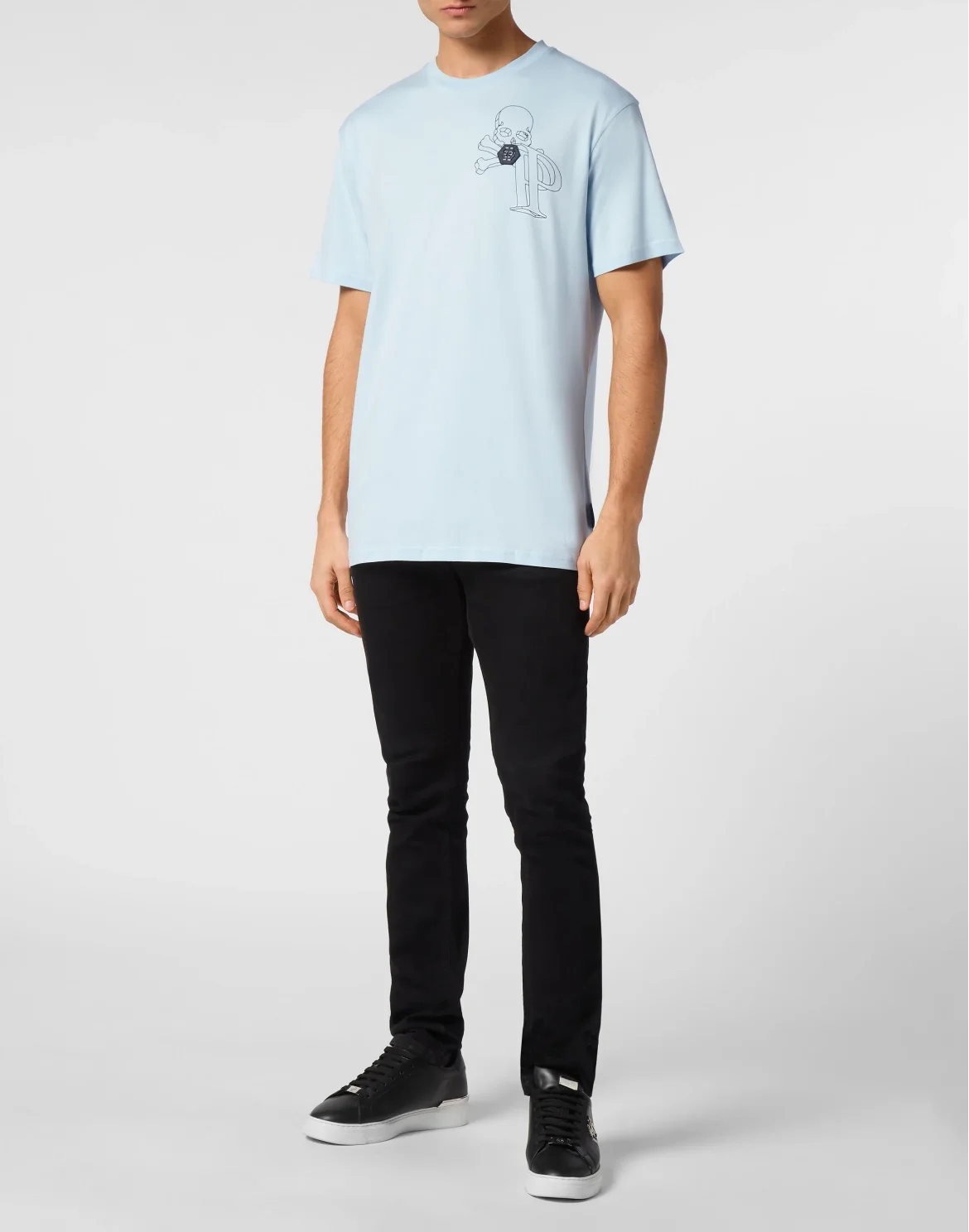 T-shirt Round Neck SS Wire Frame, цвет: Голубой