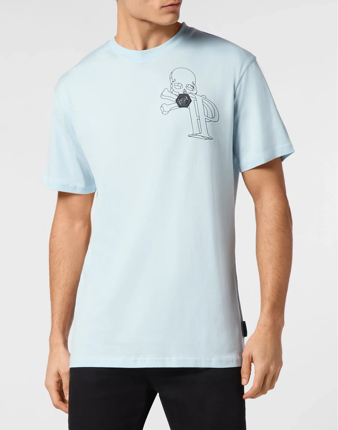 T-shirt Round Neck SS Wire Frame, цвет: Голубой