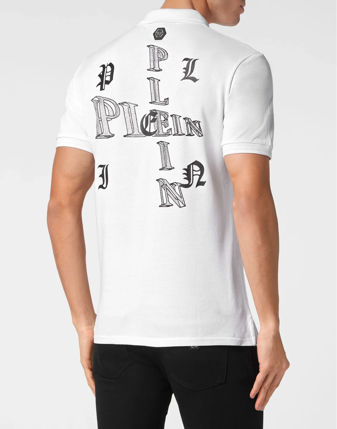 Piquet Polo with crystals Wire Frame, цвет: Белый