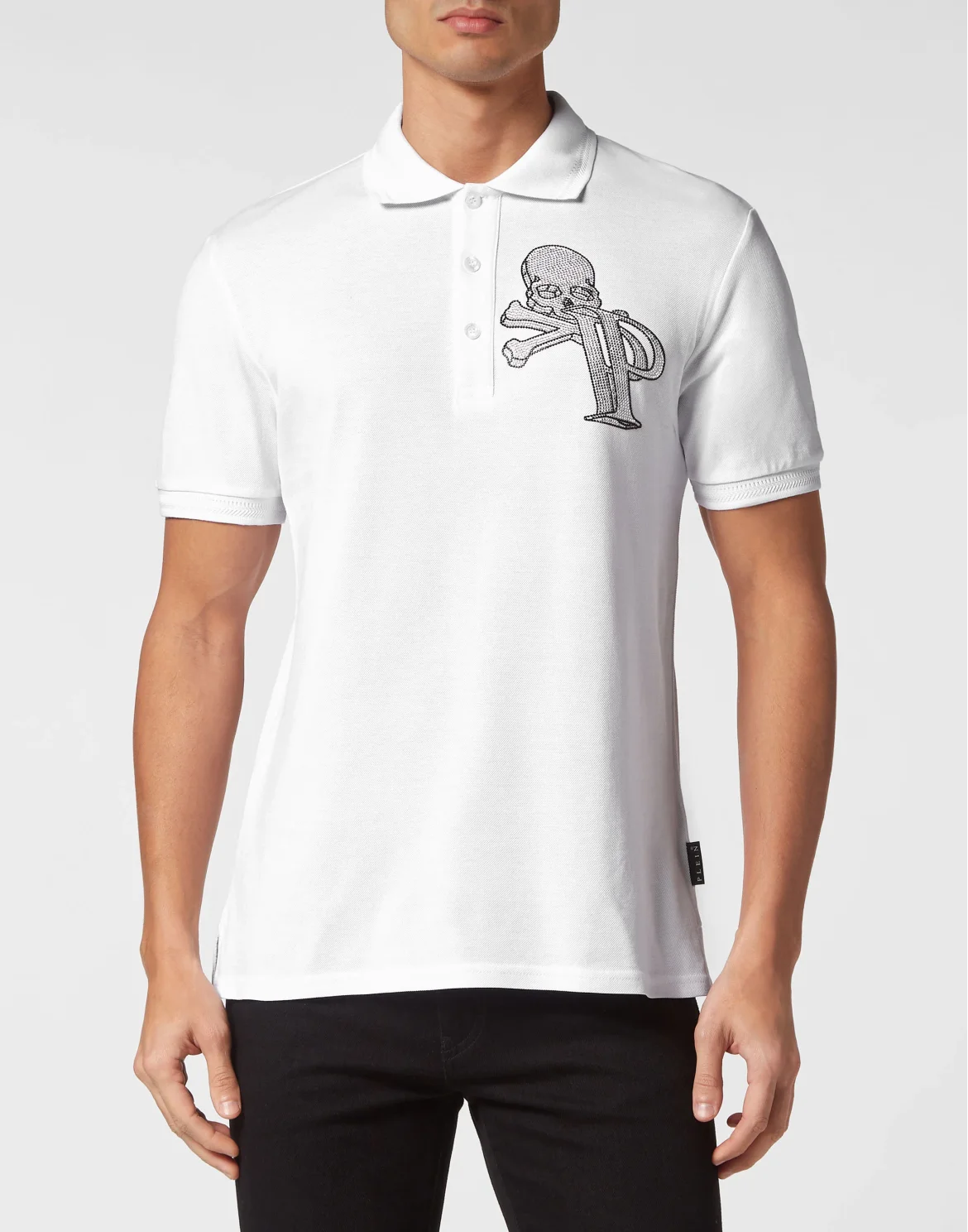 Piquet Polo with crystals Wire Frame, цвет: Белый
