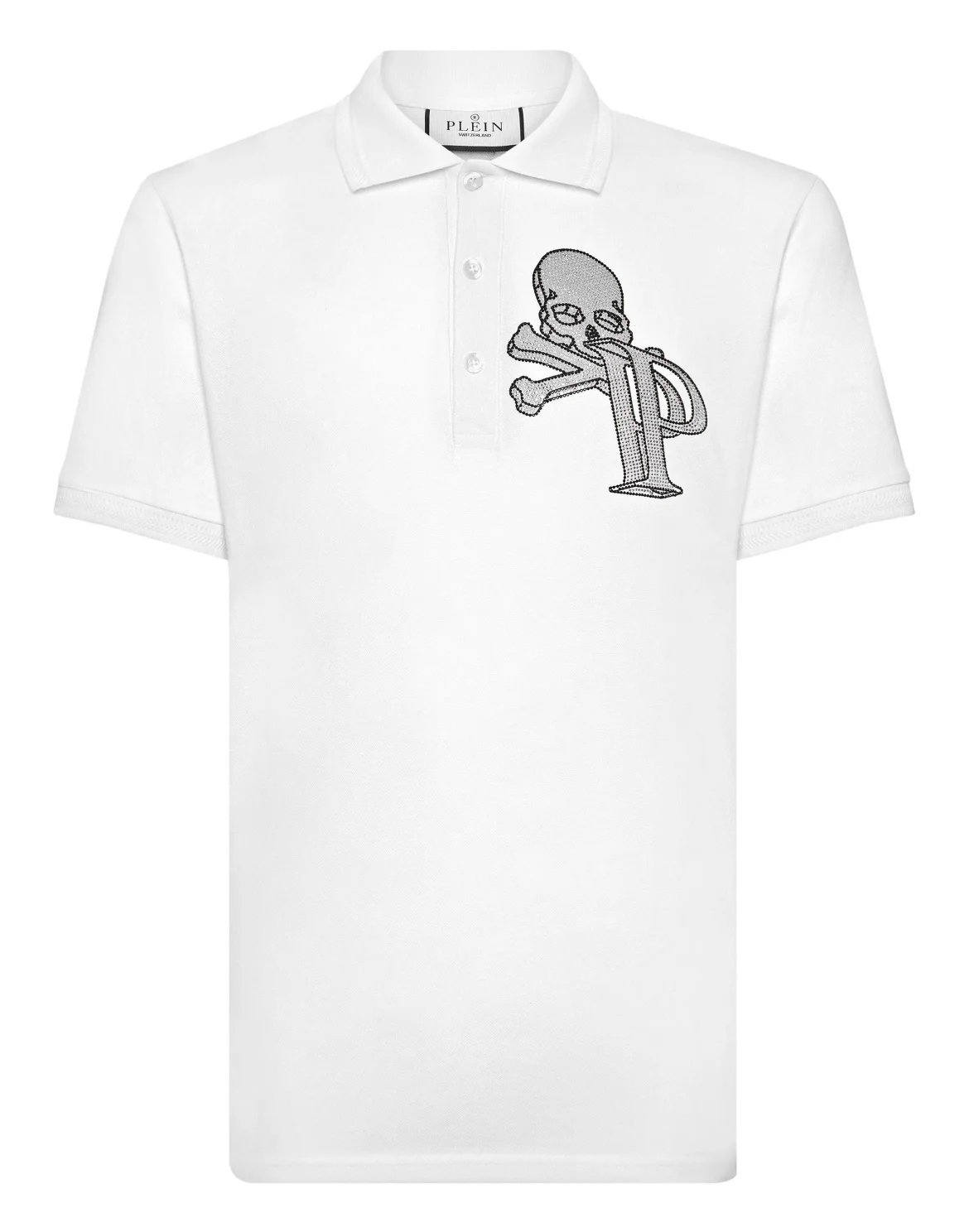 Piquet Polo with crystals Wire Frame, цвет: Белый