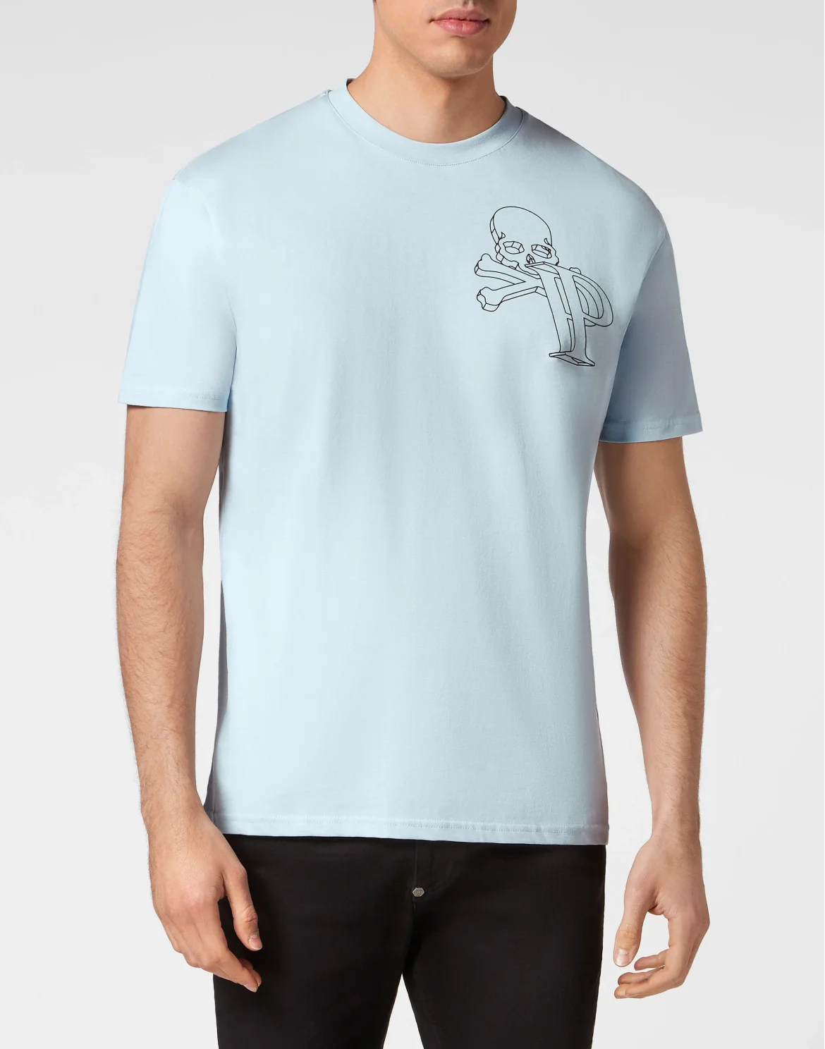 T-shirt Round Neck SS Wire Frame, цвет: Голубой