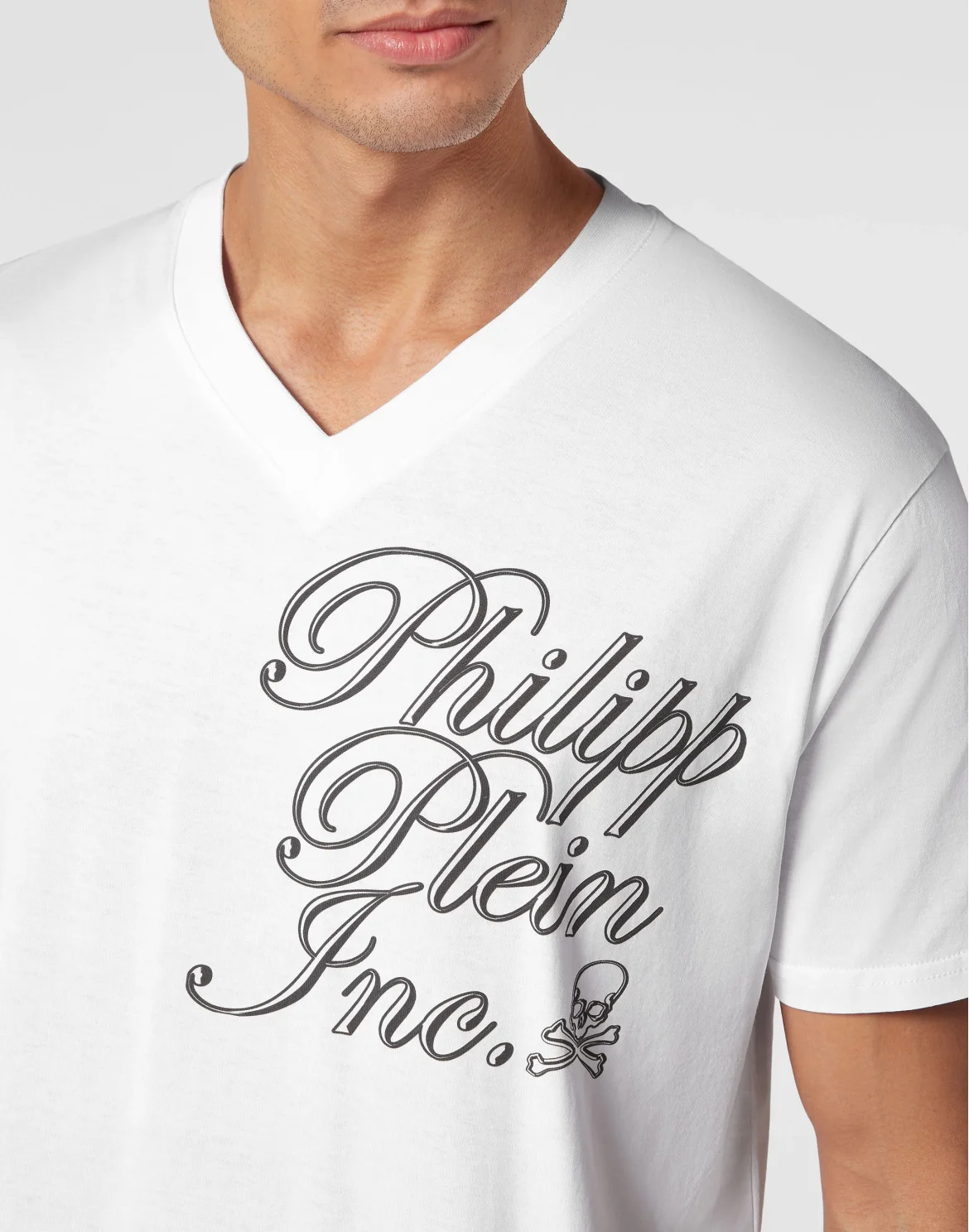 T-shirt V Neck SS Philipp Plein TM, цвет: Белый