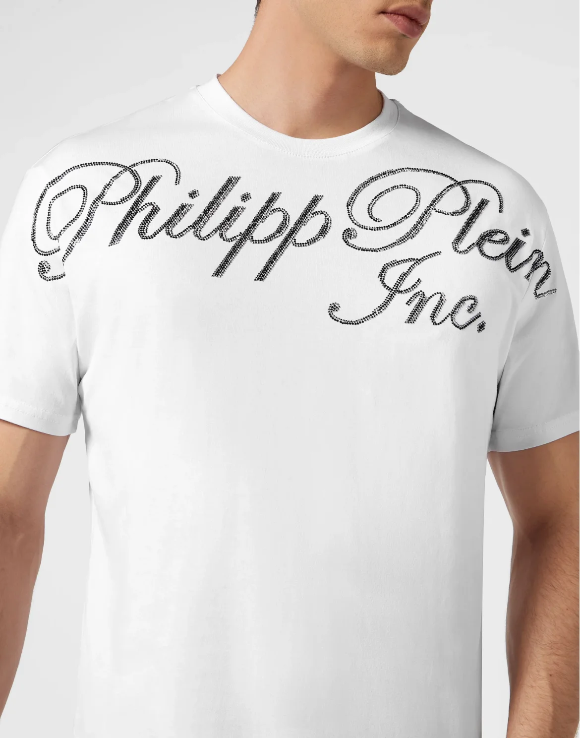 T-shirt Round  Neck SS with crystals Philipp Plein TM, цвет: Белый