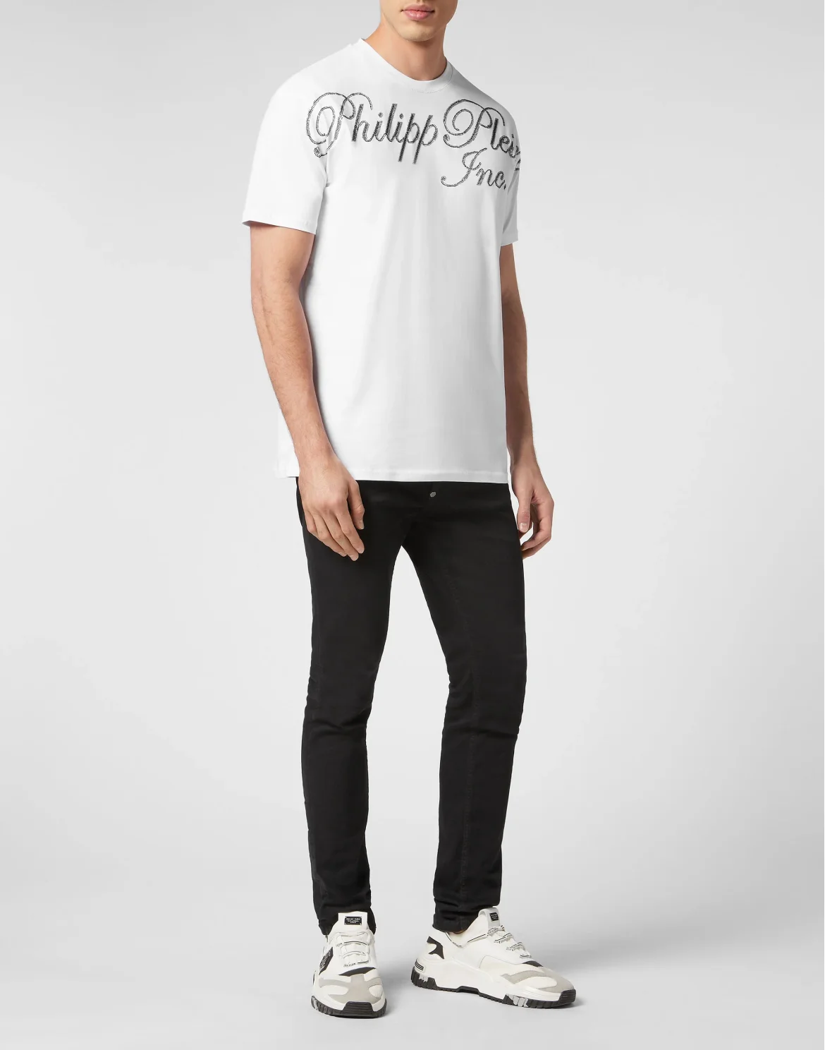 T-shirt Round  Neck SS with crystals Philipp Plein TM, цвет: Белый