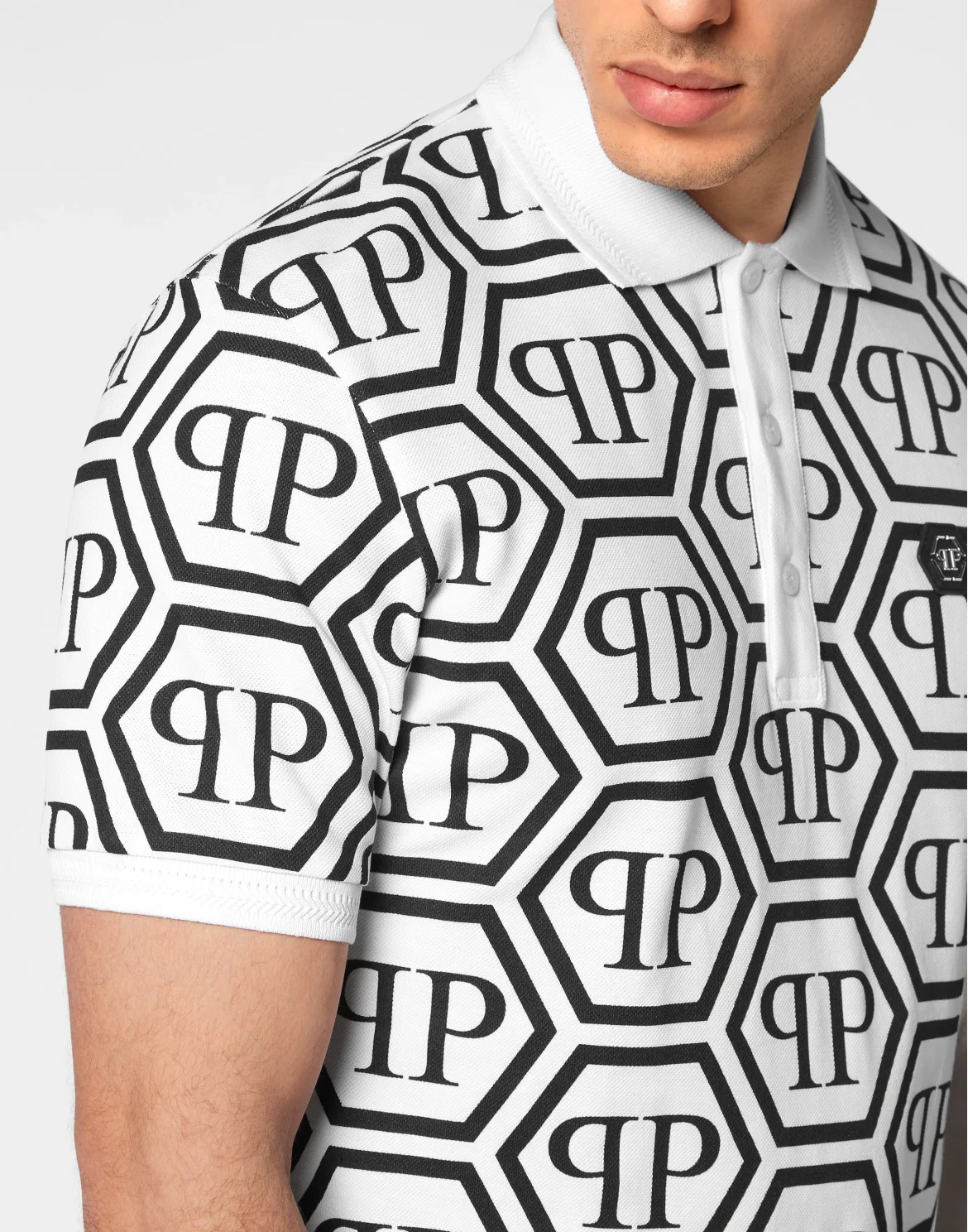Piquet Polo Monogram, цвет: Белый