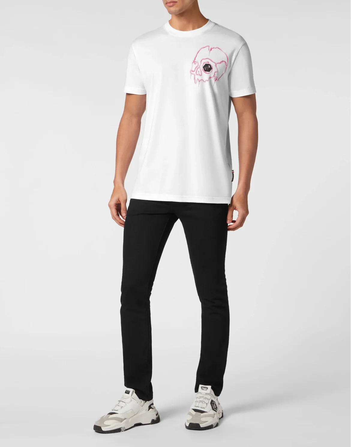 T-shirt Round Neck SS Dripping Skull, цвет: Белый
