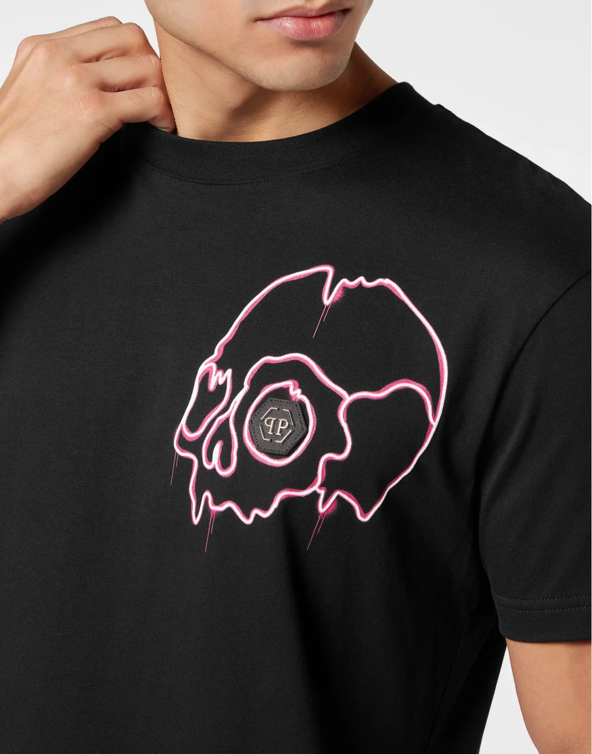 T-shirt Round Neck SS Dripping Skull, цвет: Черный