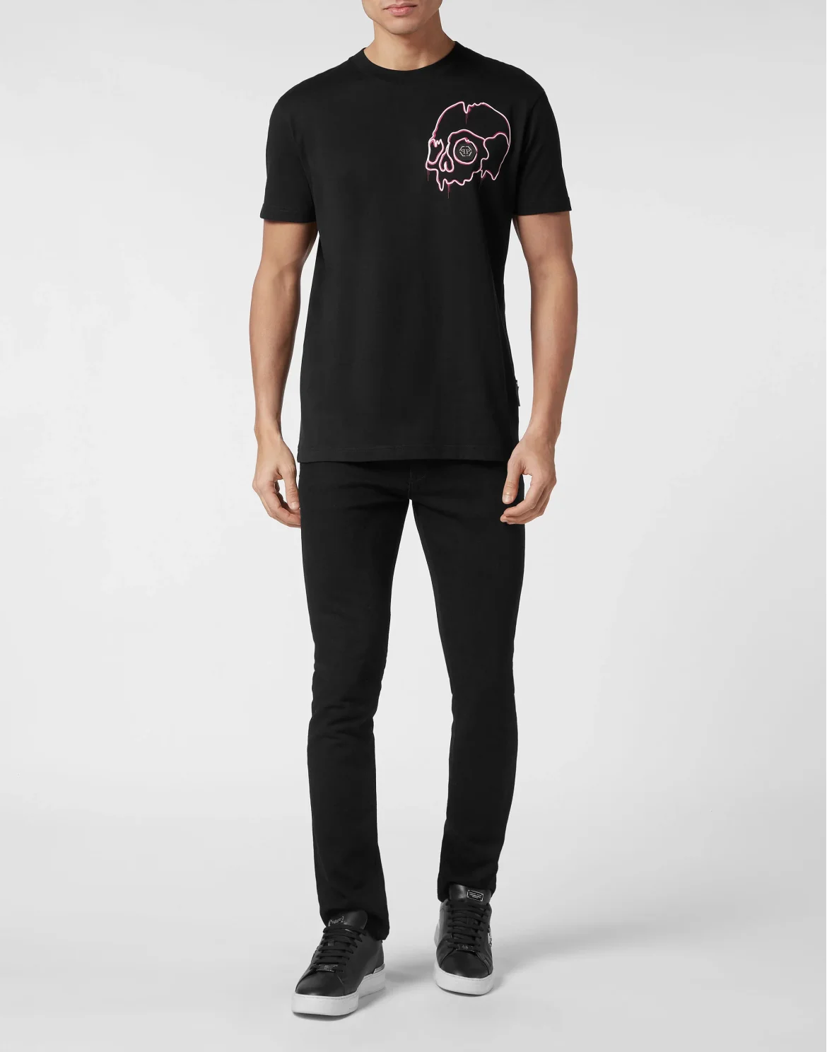 T-shirt Round Neck SS Dripping Skull, цвет: Черный