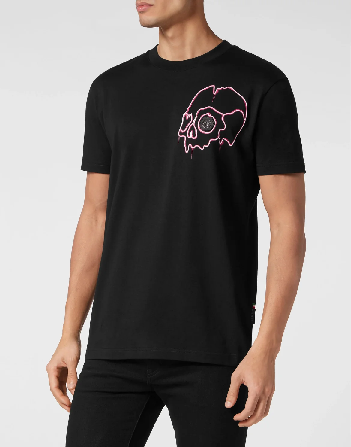 T-shirt Round Neck SS Dripping Skull, цвет: Черный