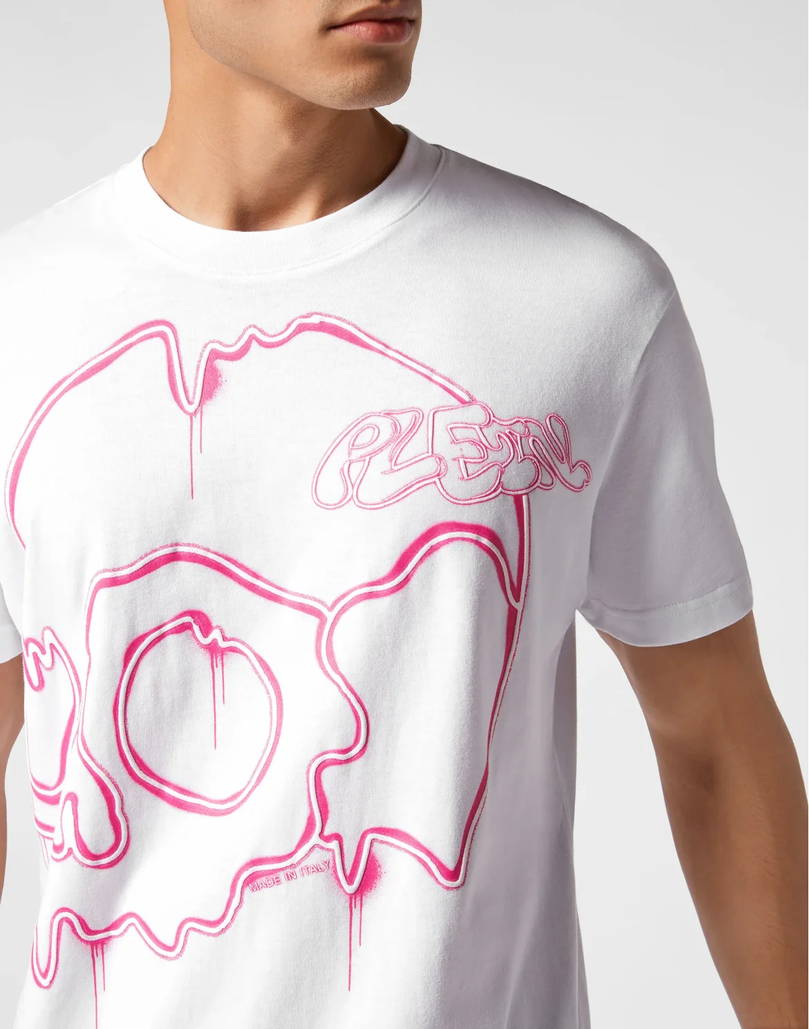 T-shirt Round Neck SS Dripping Skull, цвет: Белый