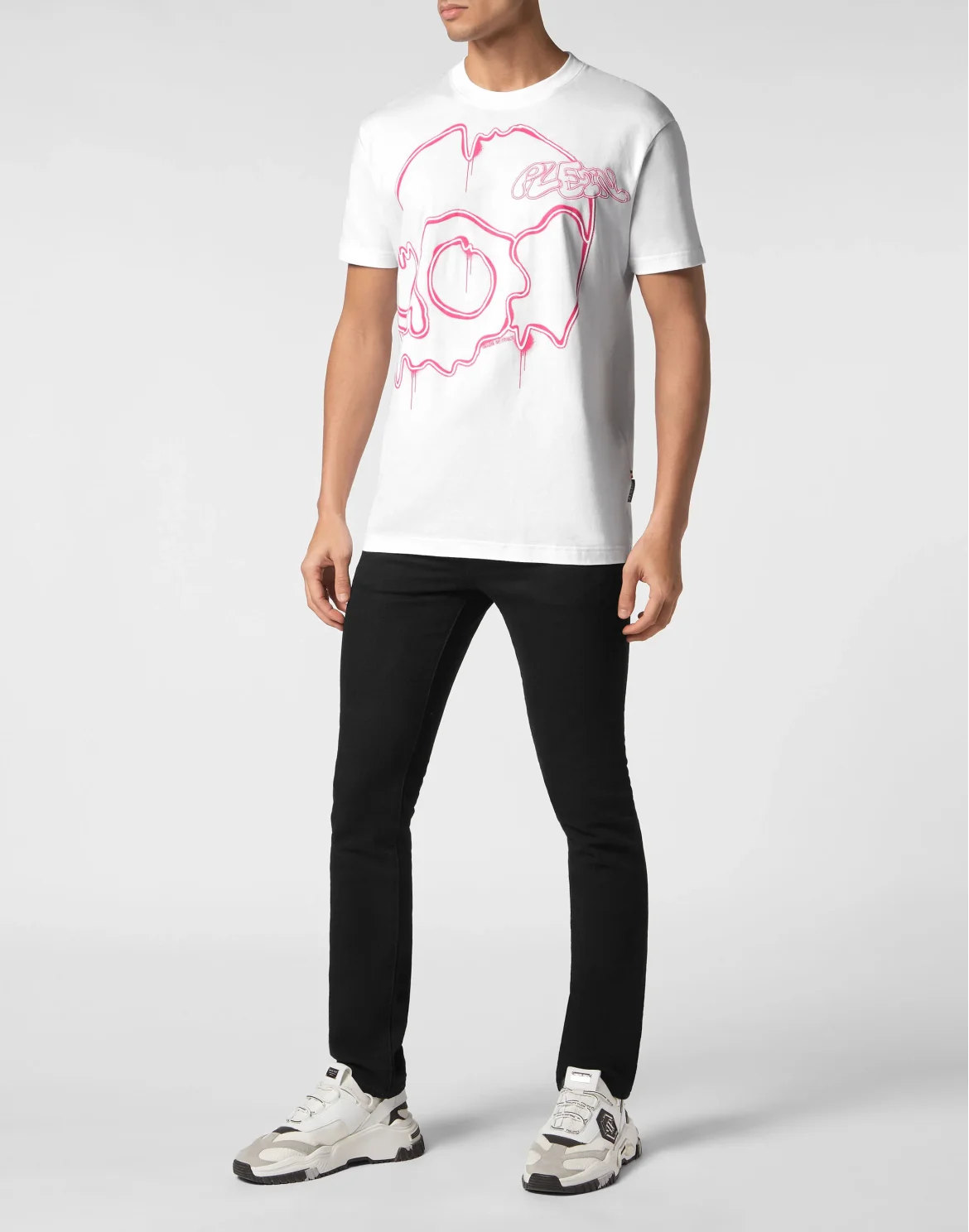 T-shirt Round Neck SS Dripping Skull, цвет: Белый