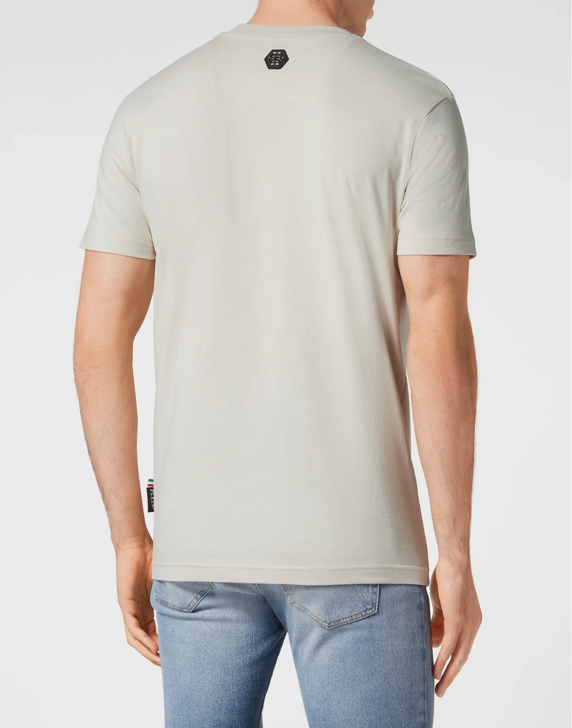 T-shirt Round Neck SS Dripping Skull, цвет: Бежевый