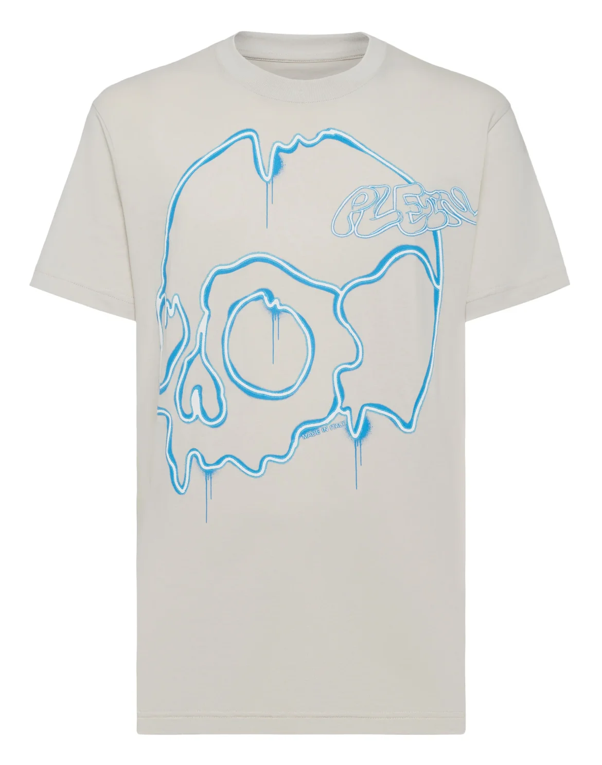 T-shirt Round Neck SS Dripping Skull, цвет: Бежевый