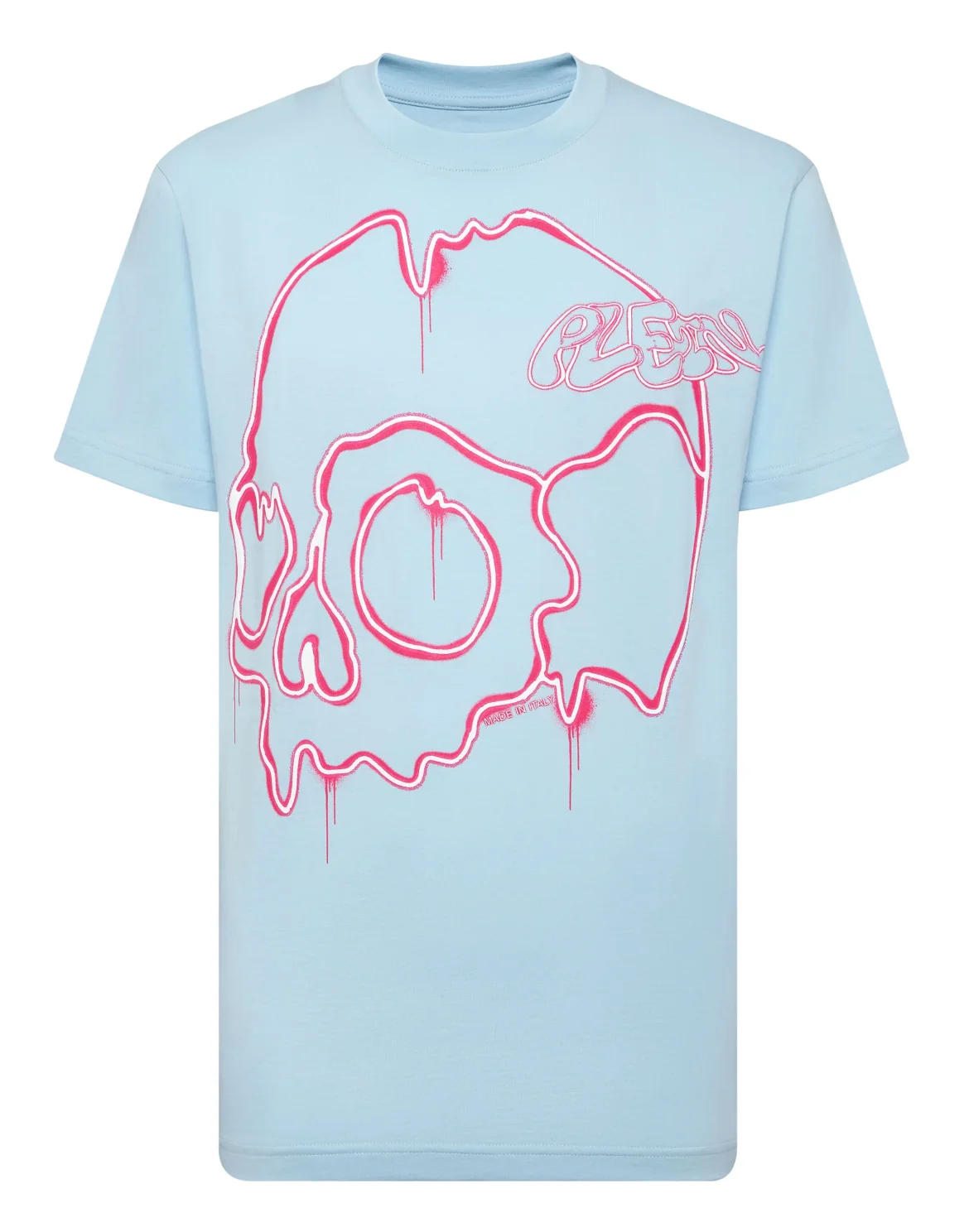 T-shirt Round Neck SS Dripping Skull, цвет: Голубой