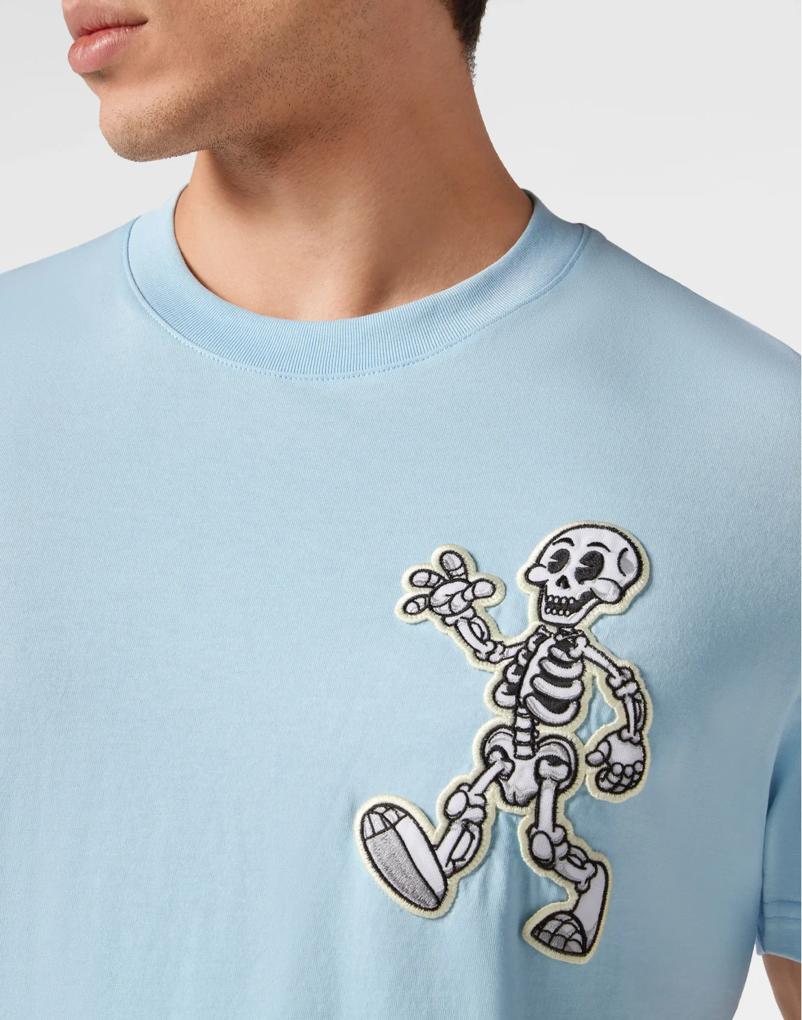 T-shirt Round Neck SS Skully Gang, цвет: Голубой