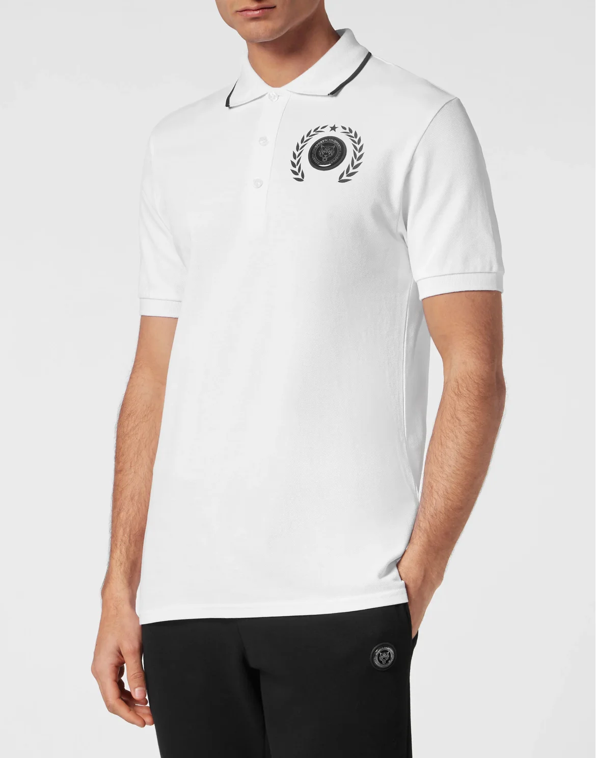 Polo Shirt Slim Fit SS Carbon Tiger, цвет: Белый