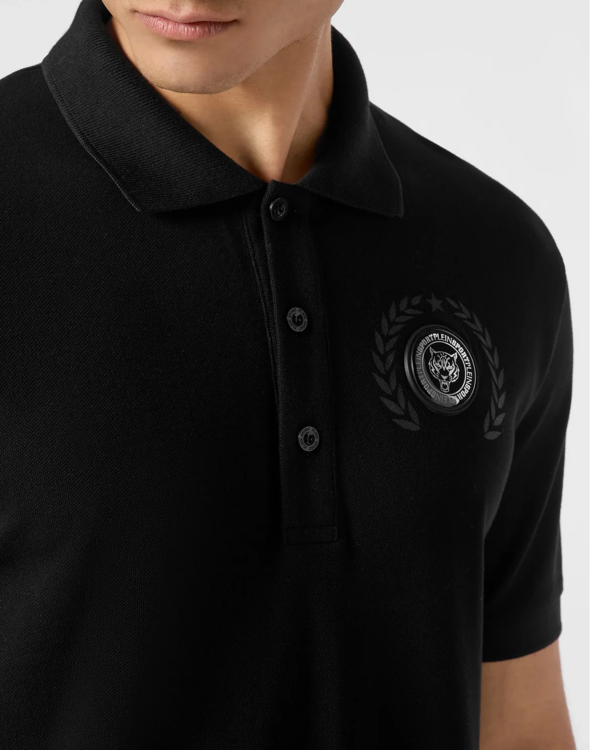 Polo Shirt Slim Fit SS Carbon Tiger, цвет: Черный