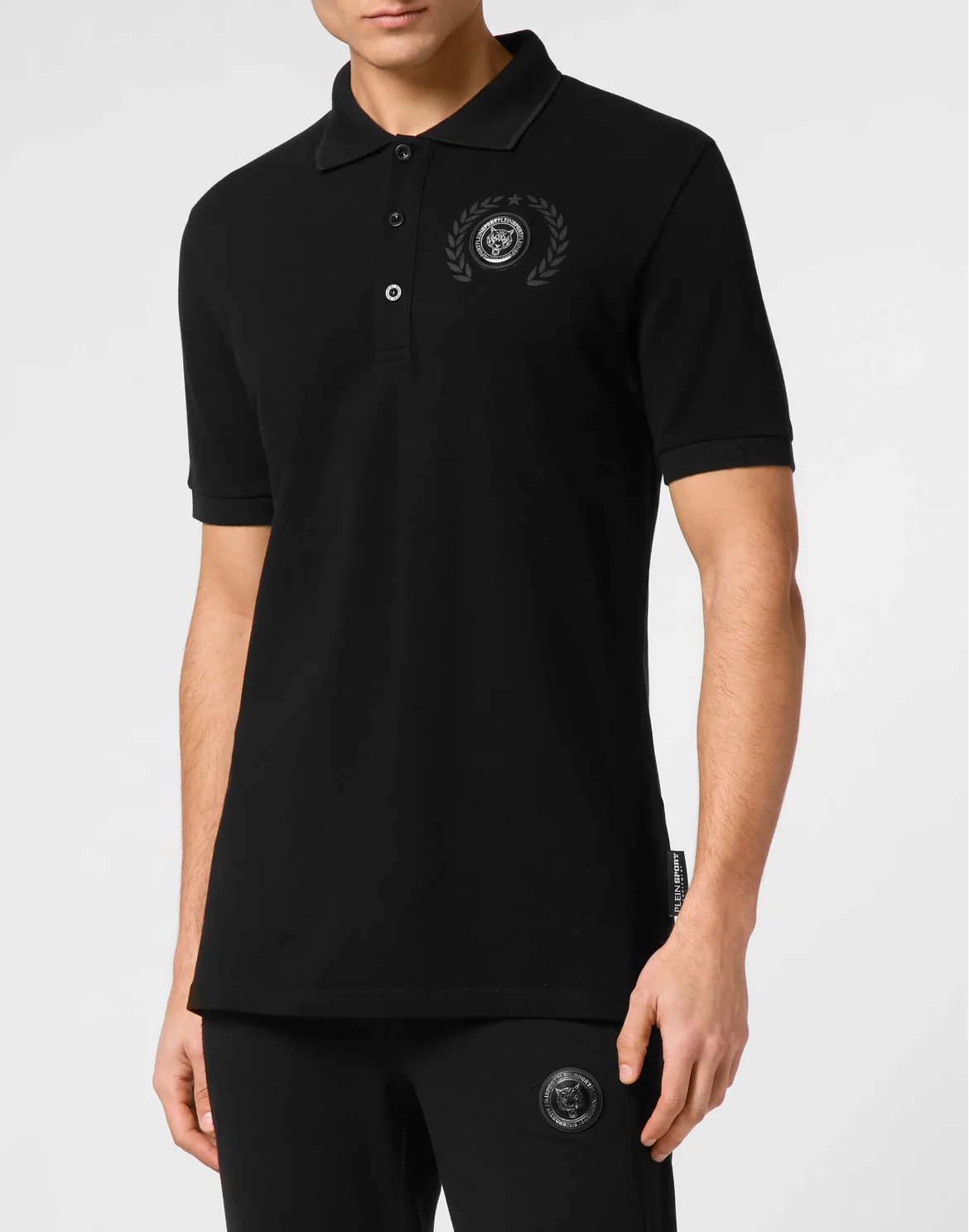 Polo Shirt Slim Fit SS Carbon Tiger, цвет: Черный
