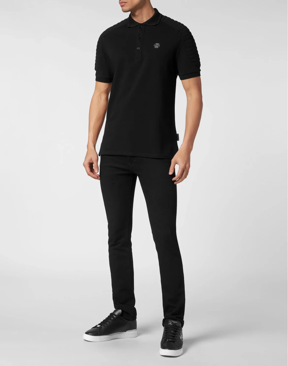 Piquet Polo shirt SS, цвет: Черный