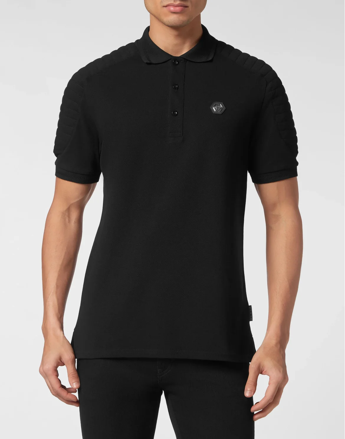 Piquet Polo shirt SS, цвет: Черный